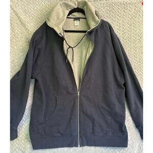 Joe Boxer Retro Full Zip XXXL Waffle Knit Thermal Sweatshirt Hoodie Hip Hop